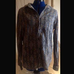 Vintage Re-Mastered Men's Button-up Long Sleeved Flannel Shirt - Size L